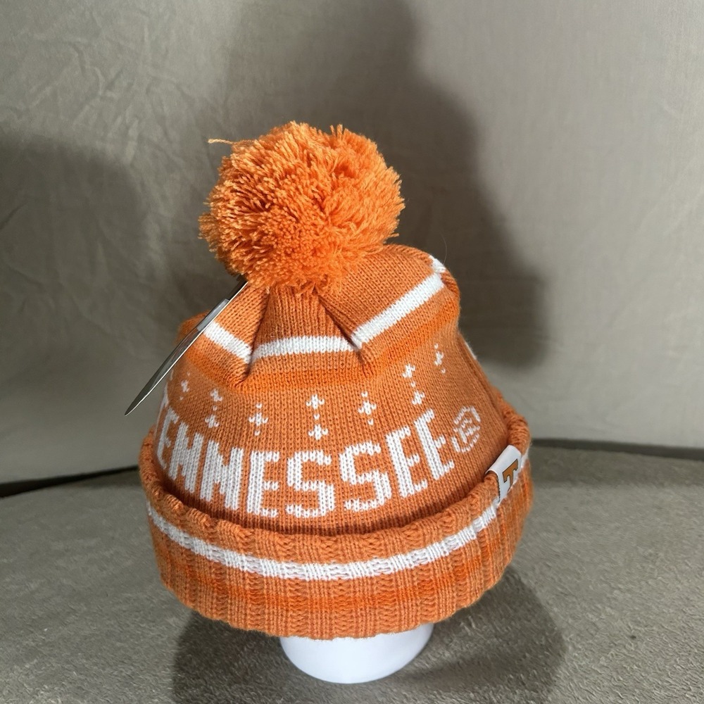 Tennessee Volunteers "Top of the World" Knit Pom Beanie – Orange & White NWT - Picture 4 of 7
